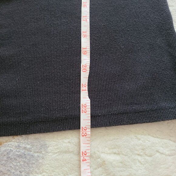 Abercrombie Black Ribbed Henley | Gothic Witchy Y2K Top Women’s L - Picture 6 of 6